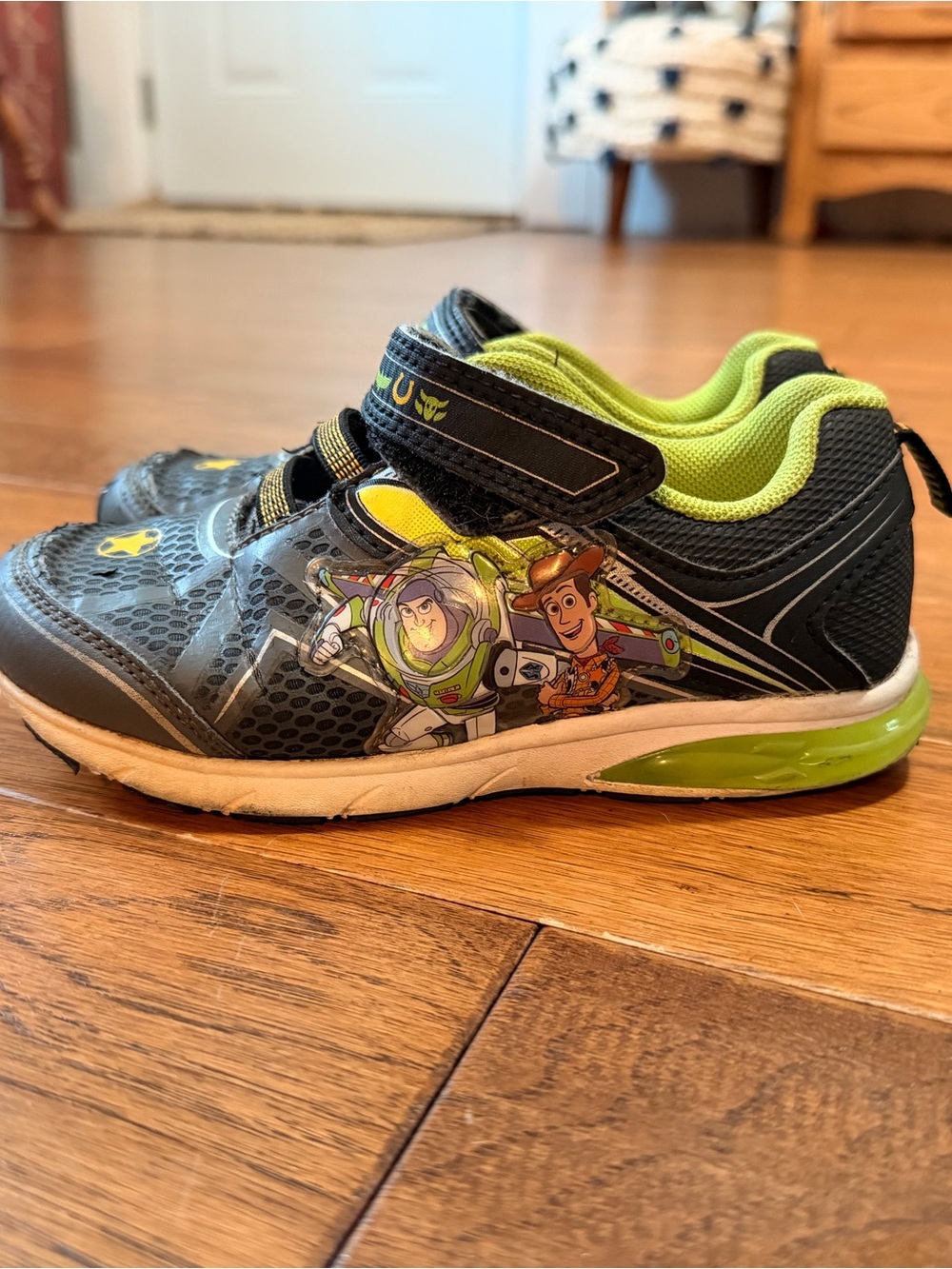 DC Kids' Gray and Lime Toy Story Buzz & Woody Sneakers